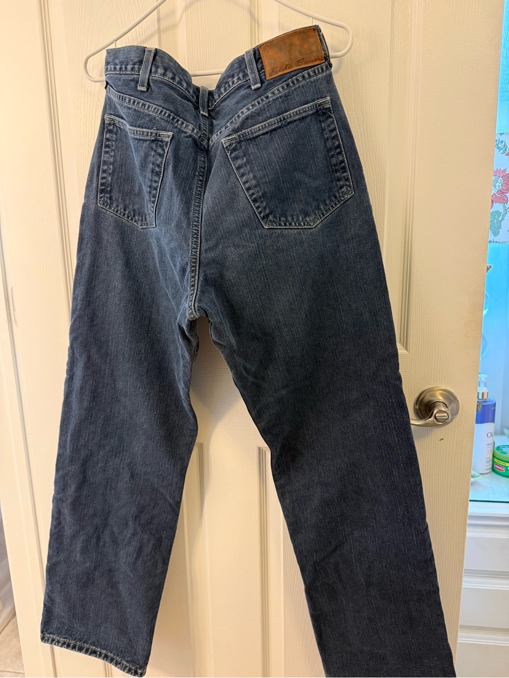 Eddie Bauer Denim Jeans with Red and Black Plaid Waistband - Picture 4 of 6